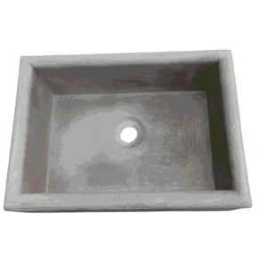 Bacha de Cemento de Apoyo Estilo Country Gris 52x36x20 cm
