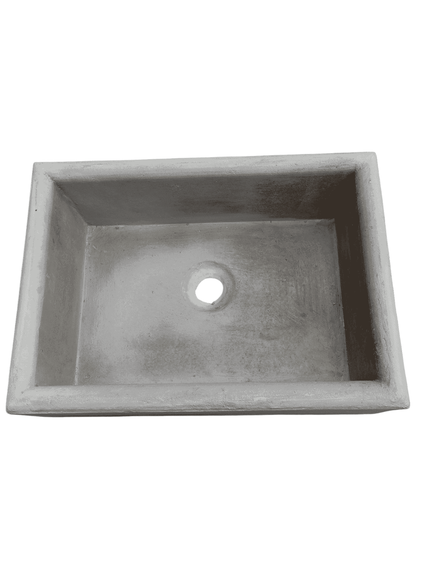 Bacha de Cemento de Apoyo Estilo Country Gris 52x36x20 cm